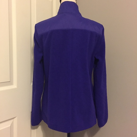 TALBOTS Diamond-Textured Quilted Zip Fleece Jacket - Picture 5 of 8